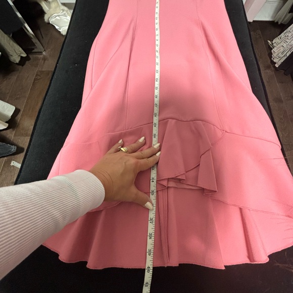 White House Black Market Flounce coral dress size 10 NWT’s - Picture 12 of 13